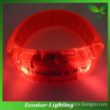 Printing Log LED Flashing Bracelet for Wedding Decoration